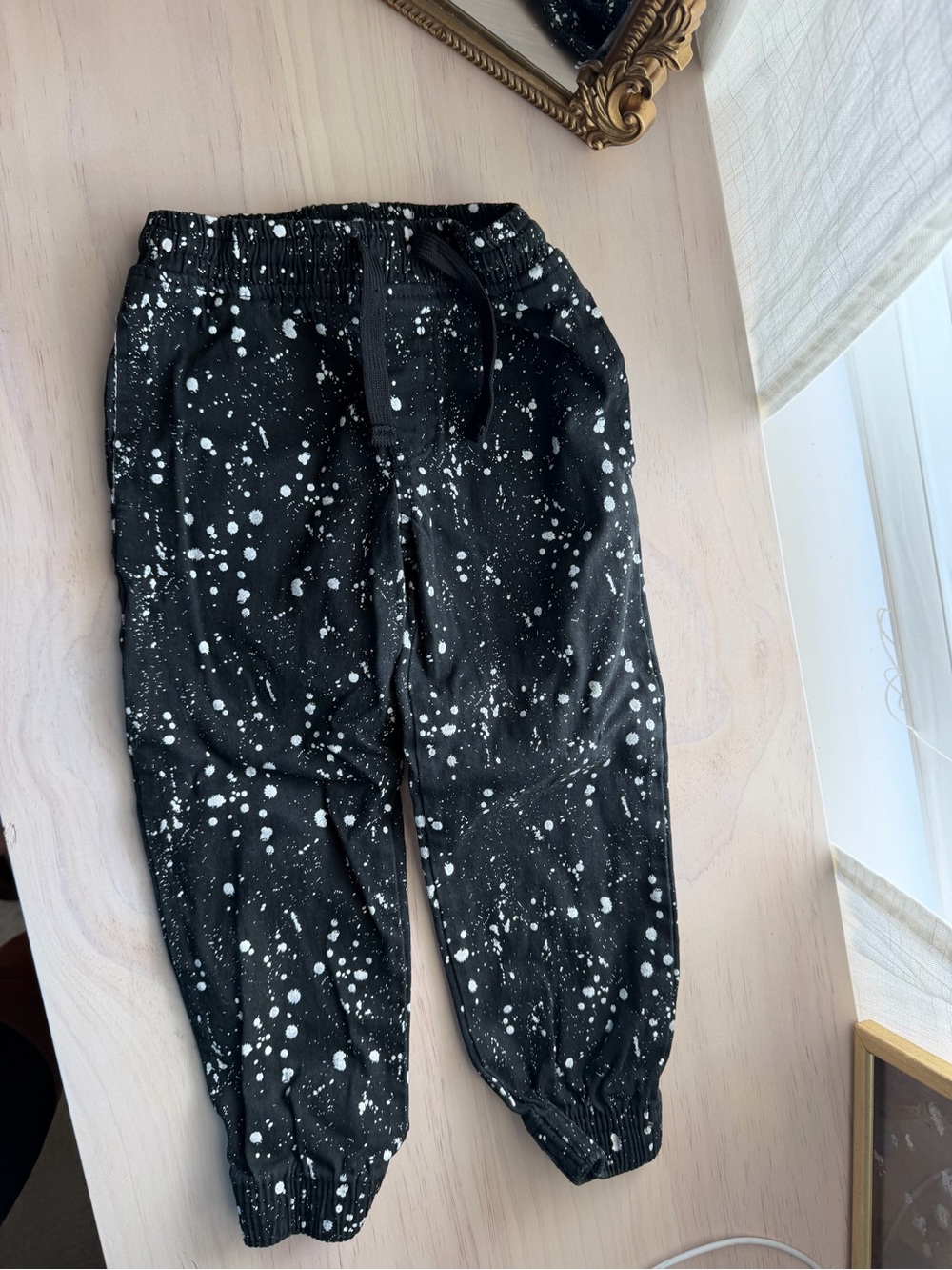 Quad Seven Kids Black Splatter Jogger Pants